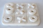 Tic Tac Toe White Marble – 20X20CM