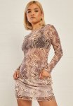 Amelia Top - Brown Cream Trippy Wave
