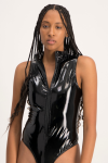 Elle Vinyl Bodysuit - S