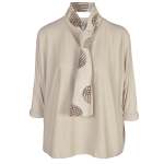 Scarf Tie Ribbed Top - Stone Free