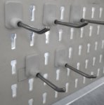 5 Stainless Steel 35MM Hooks – White