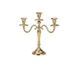 Candle Holder Aluminium 29X10X30CM - Gold - Straight Base