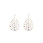 Rose Gold Drop Cut-out Pattern Earrings
