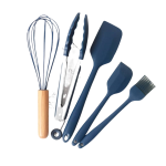 5-PIECE Silicone Baking Tool Set: Heat-resistant Non-stick Kitchen Utensils Navy Blue