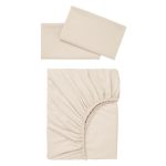 Living Microfibre Fitted Sheet And 2 Pillow Case Set King Light Grey