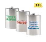 Hip Flask S S W words 27CM 1.8L Marketplace Brits Bros