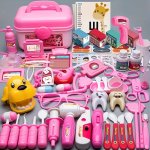 Doctor's Pretend Play Toys Children's Doctor's Toy Set Girls' Simulation Nurse's Stethoscope Injection Dental Pretend Play Baby