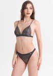 Statement Wildflower Thong - Graphite
