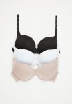 Kangol 3PK T-Shirt Bra Mf With Branded Elastic Straps - Mocha white black