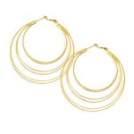 Goldair Gold Tone 3 Tier Hoops