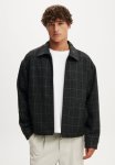 Cotton On Harrington Jacket - Charcoal Check