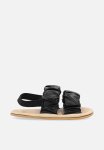 PoP Candy Twin Ruched Strap Sandals - Black