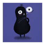 Nervous Little Monster Art Print