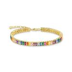 Tennis Bracelet Colourful Stones Gold - L19V