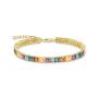 Tennis Bracelet Colourful Stones Gold - L19V
