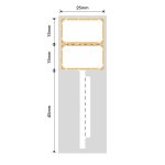 NB207 - - B1 B21 B3S B4 - 25X75MM - 100 Orange Ink Cable Labels
