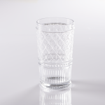 - Deco Hand Pressed Hi Ball Glass Set Of 4