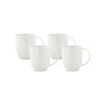 Maxwell & Williams White Basics 4 Piece Diamonds Coupe Mug Set White