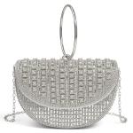 Silver Wristlet Clutch Bag