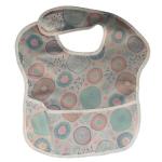 4AKID Waterproof Baby Bib With Crumb Catcher - Pink & Blue Paisley