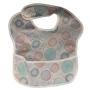 4AKID Waterproof Baby Bib With Crumb Catcher - Pink & Blue Paisley