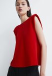 Knot-detail Vest Top - Red