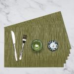 Green Textured Placemats - 6 Pack