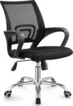 Zippy Netting Back Office Chair With Chrome Base Black