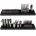 Free Zone Bit Organizer Set Black 158-HOLE Bit Storage 1 4" Hex Bits & Drive Bits Adapter Storage Toolbox Storage Tools Not Incl