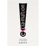 Coty Exclamation 50ml Spray Cologne & 150ml Body Lotion In Toiletry Bag