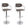 Set Of 2 Elegant And Stylish Bar Stools - Dark Brown