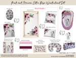 Cot Duvet Bedding Pink And Maroon Ellie Rose Wonderland Set