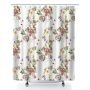 180X180CM Tropical Birds And Flowers Polyester Shower Curtain For Home