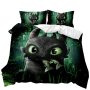 How To Train Your Dragon Toothless 3D Printed King Size Bed Duvet Cover Set