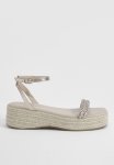 Double Plait Flatform Sandals - Gold