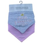 M choice Lil Princess Bandana Bib 2PK