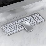 109 Three-mode Wireless Bluetooth Keyboard Mouse Set Silver
