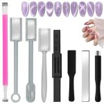 8PCS Cat Eye Nail Magnet Set Cat Eye Magnet For Nails Cateye Nail Magnet Tool Kit Strong Magnetic Properties Magnets For Nails N