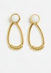 Trendy Design Stud Earring - Gold & White