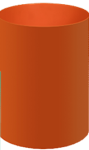 Dapper Waste Paper Bin Polyprop 240 Dia X 290H – 640RED