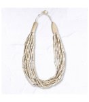 Multi Block Necklace - Cream Free