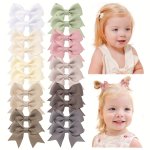 20PCS Simple Bow Hair Clip Girls Hair Accessories