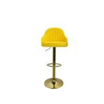 Bar Stool With Gold Frame & Velvet Seat
