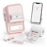 NB607 - - B21_PRO - 300DPI - Portable Thermal Label Bluetooth Printer Incl Free Label Roll 50X30MM Pink