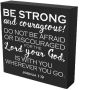 5X5 Wooden Box Sign - Inspirational Bible Quote For Office