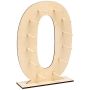 Wooden Donut Stand Display - Number 0 - Freestanding Party Dessert Holder