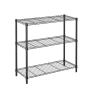 3 Tier Chrome Shelf 90X35X90 Blk