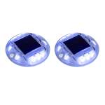 Solac Solar LED Road Stud Blue Light 2 Pack