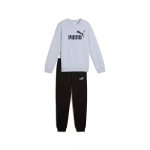 Puma Girls Essential NO.1 Logo Crew Tracksuit In Lilac - Lilac 12-NOV