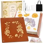Aboofx Flower Press Kit For Diy Journal Bookmark Frame 10" X 10" 10 Layers Wood Flower Pressing Kit With Storage Bags For Dried
